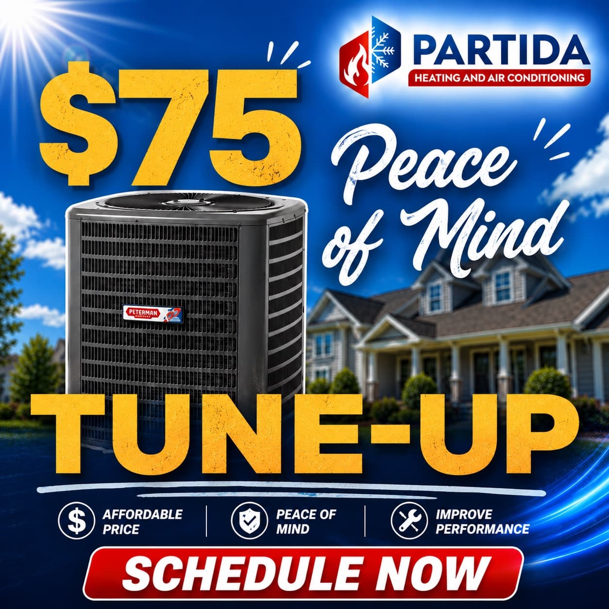 Partida Heating & Cooling tune-up ad